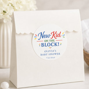 New Kid on the Block Favor Sticker