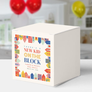 New Kid On The Block Houses Neutral Baby Shower Favor Boxes