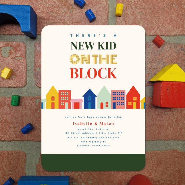New Kid On The Block Neighborhood Baby Shower Invitation (Creator Uploaded)