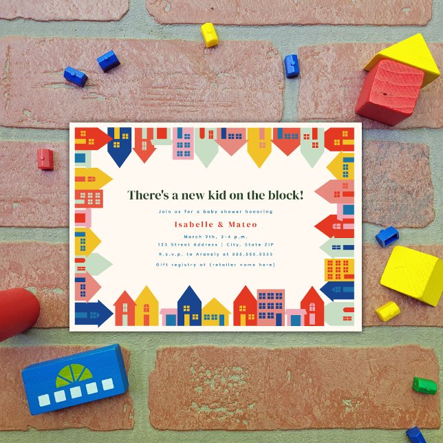 New Kid On The Block Neighborhood Baby Shower Invitation (Creator Uploaded)