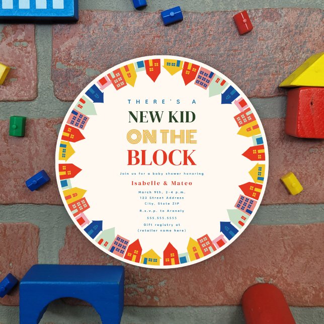 New Kid On The Block Neighborhood baby Shower Invitation (Creator Uploaded)
