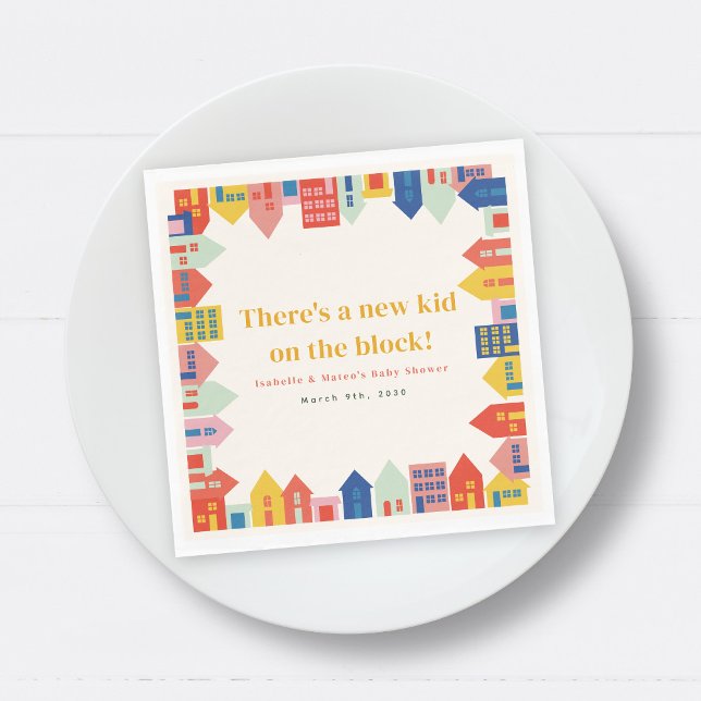 New Kid On The Block Neighborhood Baby Shower Napkins (Creator Uploaded)