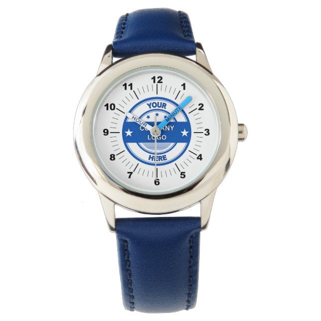 NEW! Kid's Leather Strap Watch - Personalized  (Front)