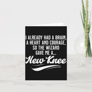 New Knee Funny Wizard Knee Replacement Surgery Rec Card