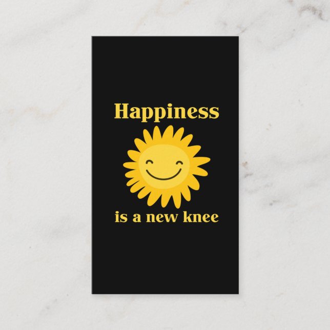 New Knee Replacement Funny Surgery Recovery Gift Business Card (Front)