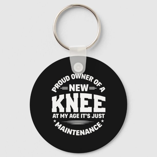 New Knee Replacement Surgery Get Well Recovery Gag Keychain (Front)