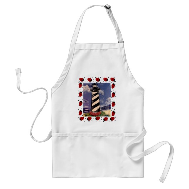 New Ladybug Lighthouse Adult Apron (Front)