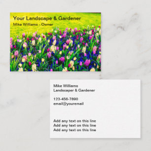 New Landscaping And Gardener Business Cards