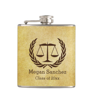 New Law School Graduate Gift Idea Hip Flask
