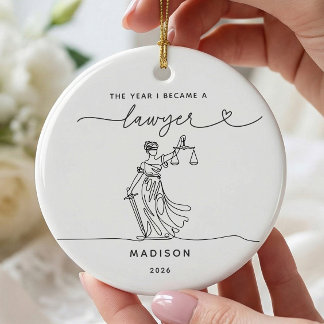 New Lawyer Personalized Christmas Ornament