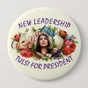 New Leadershio: Tulsi for President Button