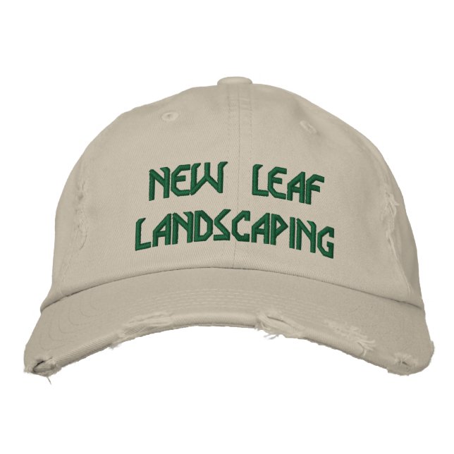 NEW LEAF LANDSCAPING EMBROIDERED BASEBALL HAT (Front)