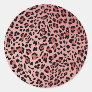 New Leopard Texture 13 Classic Round Sticker