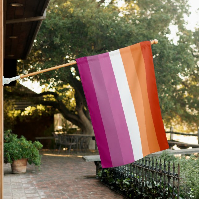New Lesbian Pride 2018 Design House Flag (In SItu)