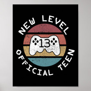 New Level 13 Official Teen - Geeky Birthday Poster
