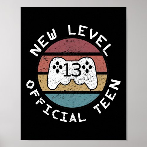 New Level 13 Official Teen _ Geeky Birthday Poster