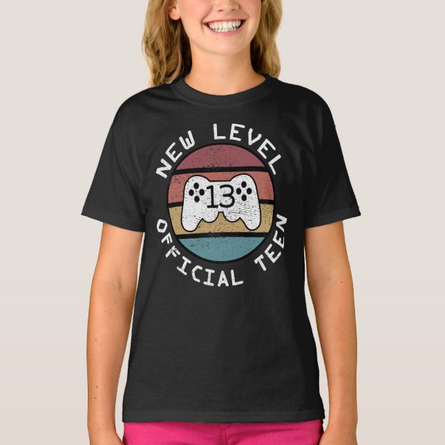 New Level 13 Official Teen - Geeky Birthday T-Shirt (Front)