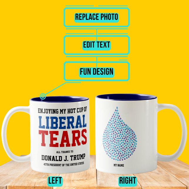 New Liberal Tears Two-Tone Coffee Mug (Please enjoy our design and see the others in the collection.)
