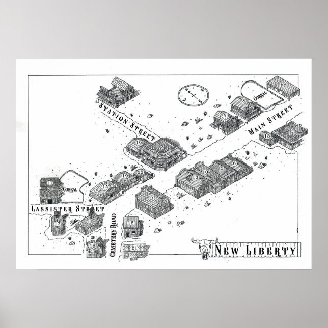 New Liberty Poster Map (28 x 20 version) (Front)