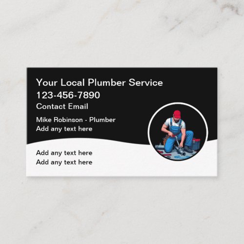 New Licensed Plumber Business Cards