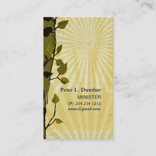 Customizable New Day Faith Gold Sun Rays Business Cards