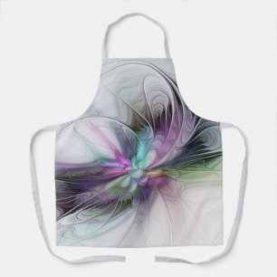 New Life, Colorful Abstract Fractal Art Fantasy Apron