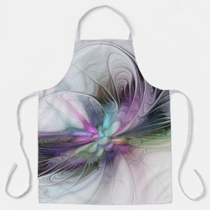 New Life, Colorful Abstract Fractal Art Fantasy Apron