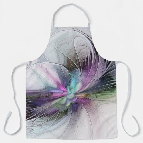 New Life Colorful Abstract Fractal Art Fantasy Apron