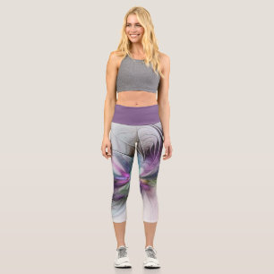 New Life, Colorful Abstract Fractal Art Fantasy Capri Leggings