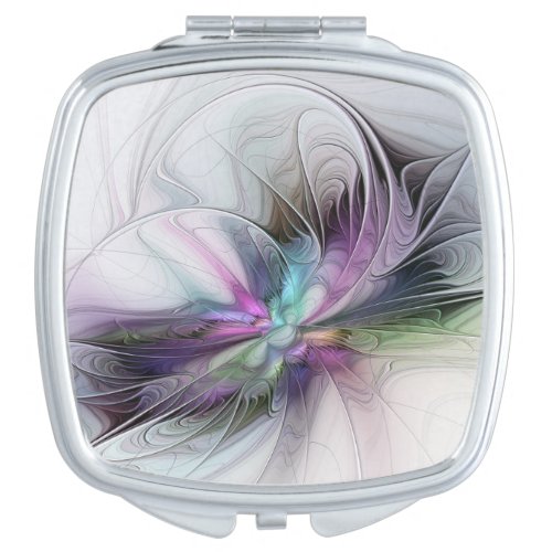 New Life Colorful Abstract Fractal Art Fantasy Compact Mirror