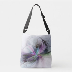 New Life, Colorful Abstract Fractal Art Fantasy Crossbody Bag