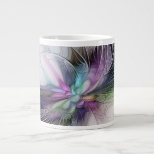 New Life, Colorful Abstract Fractal Art Fantasy Giant Coffee Mug