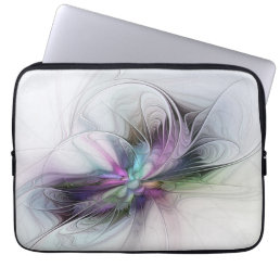 New Life, Colorful Abstract Fractal Art Fantasy Laptop Sleeve