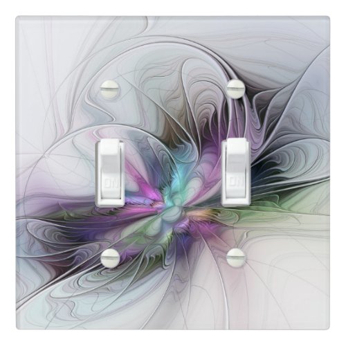 New Life Colorful Abstract Fractal Art Fantasy Light Switch Cover