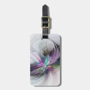 New Life, Colorful Abstract Fractal Art Fantasy Luggage Tag
