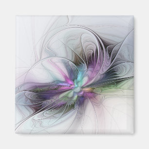 New Life, Colorful Abstract Fractal Art Fantasy Magnet