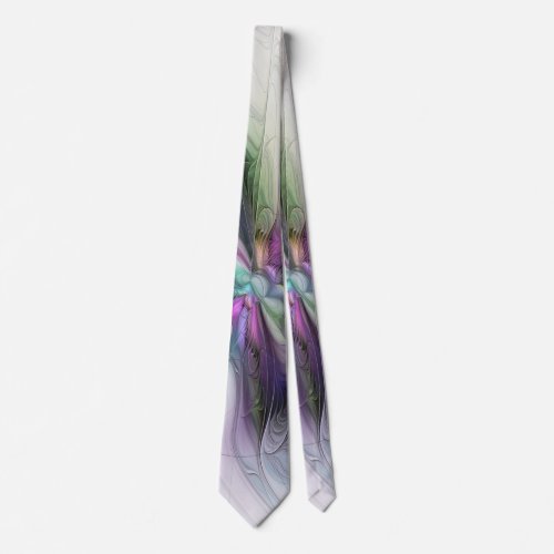 New Life Colorful Abstract Fractal Art Fantasy Neck Tie