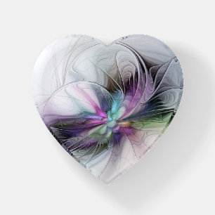 New Life, Colorful Abstract Fractal Art Fantasy Paperweight