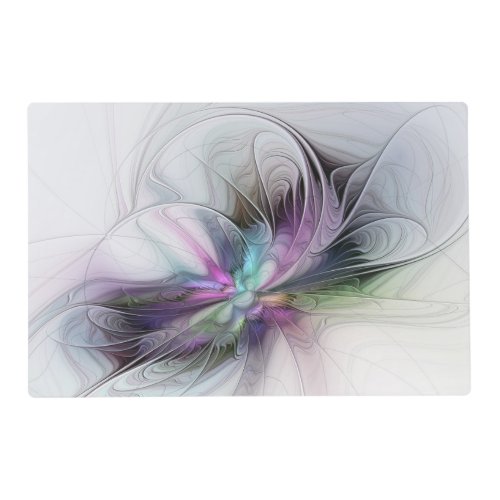 New Life Colorful Abstract Fractal Art Fantasy Placemat