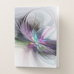 New Life, Colorful Abstract Fractal Art Fantasy Pocket Folder