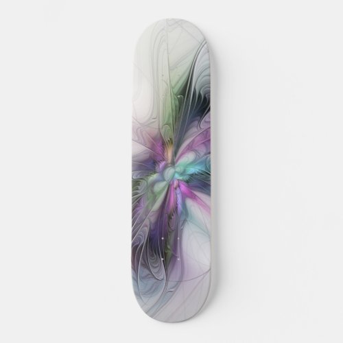 New Life Colorful Abstract Fractal Art Fantasy Skateboard