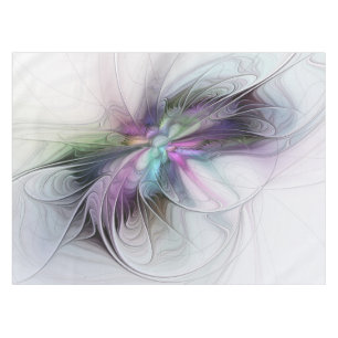New Life, Colorful Abstract Fractal Art Fantasy Tablecloth