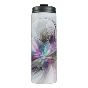 New Life, Colorful Abstract Fractal Art Fantasy Thermal Tumbler