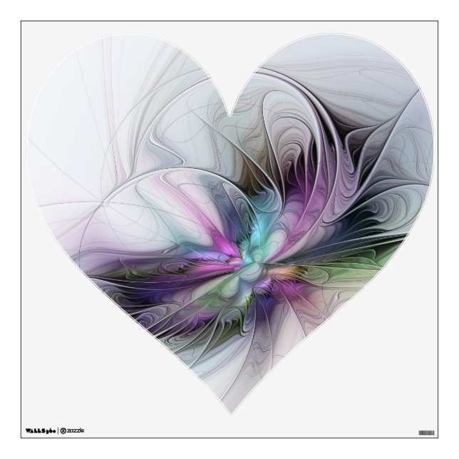 New Life, Colorful Abstract Fractal Art Fantasy Wall Decal (Front)