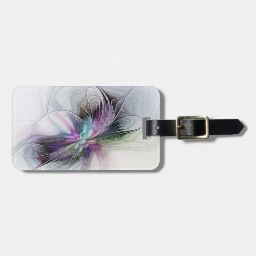 New Life Colorful Abstract Fractal Fantasy Name Luggage Tag