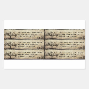 New Life Vintage Cut Your Self Address Stickers