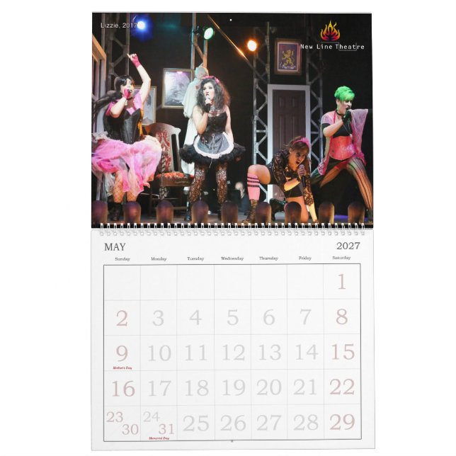 New Line Theatre 2024 Calendar (May 2027)