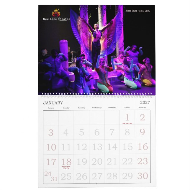 New Line Theatre 2025 Calendar (Jan 2027)