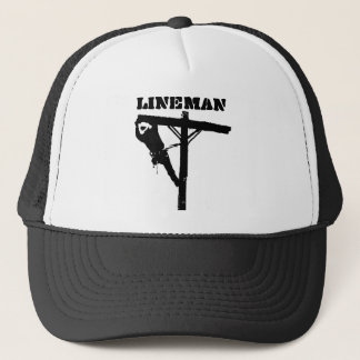 new lineman blackout big, LINEMAN Trucker Hat