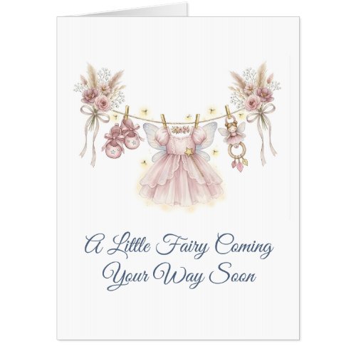 New Little Fairy Baby Pregnancy Gift Card